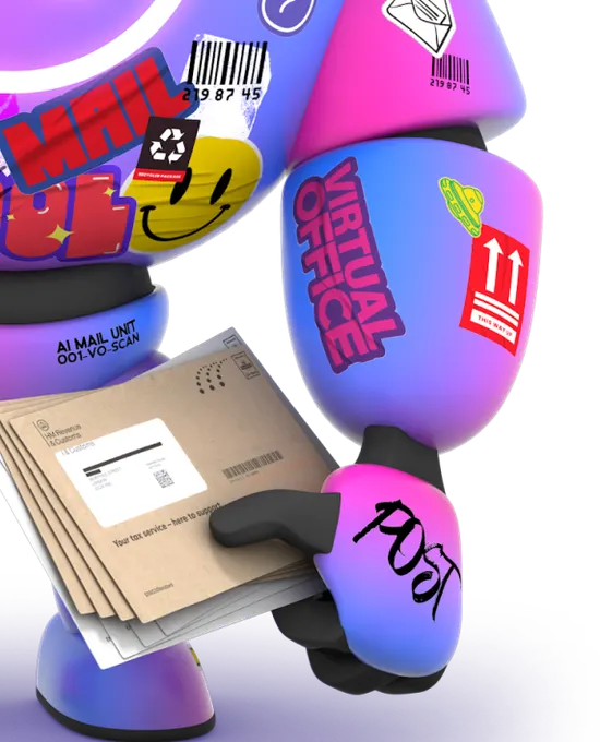 Robot arm with mail integration