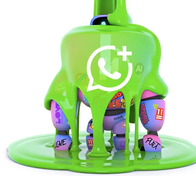Robot in WhatsApp paint
