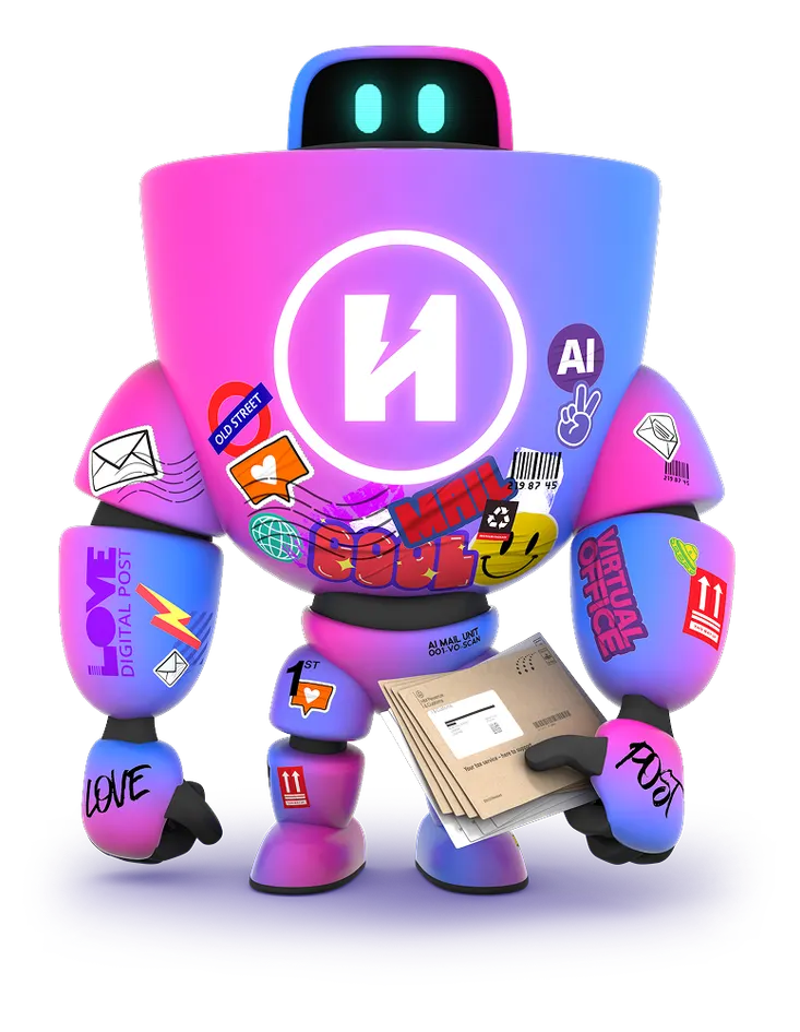 Enterprise robot with thunder sticker