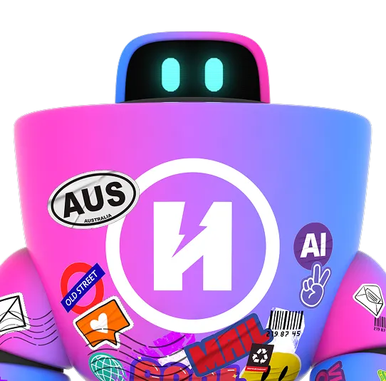 Robot upper half with envelopes