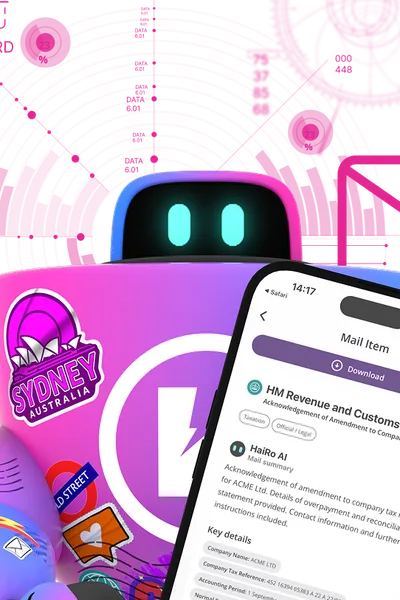 Robot holding phone as mail assistant