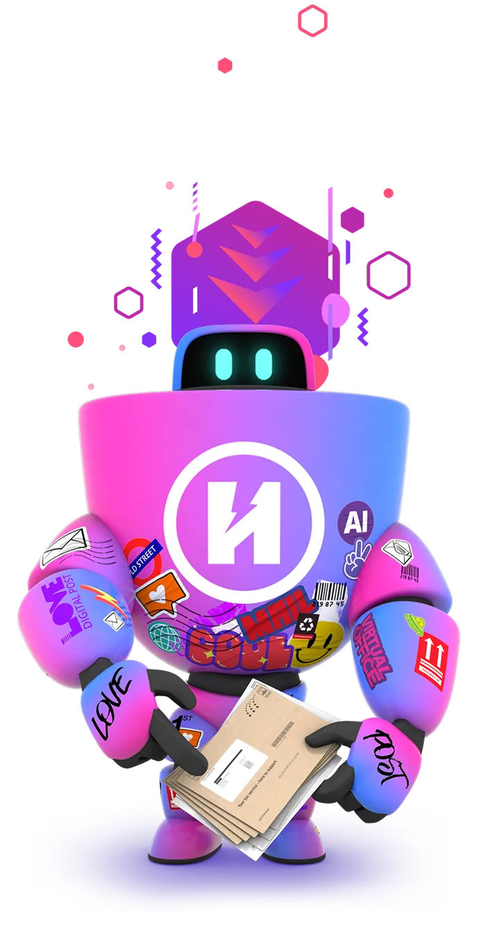 Enterprise robot with thunder sticker