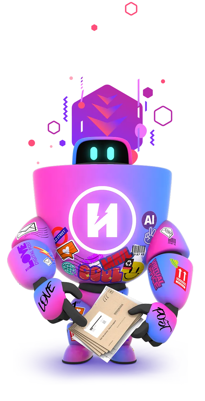 Enterprise robot with thunder sticker