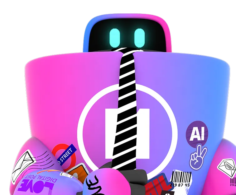 Robot showing enterprise solution
