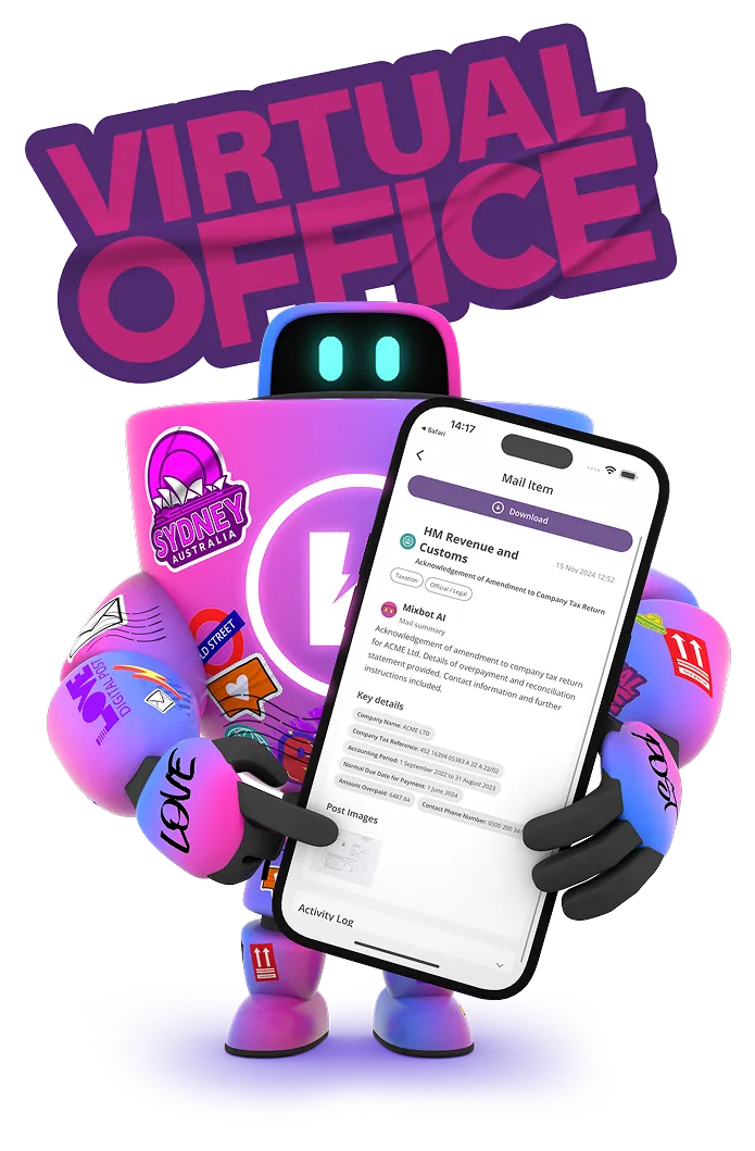 Enterprise robot with thunder sticker