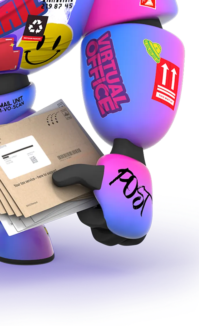 Robot arm with mail zoomed