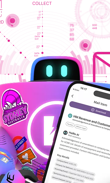 Robot holding phone as mail assistant