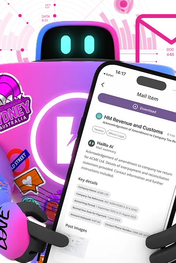 Robot arm pointing right with scan background