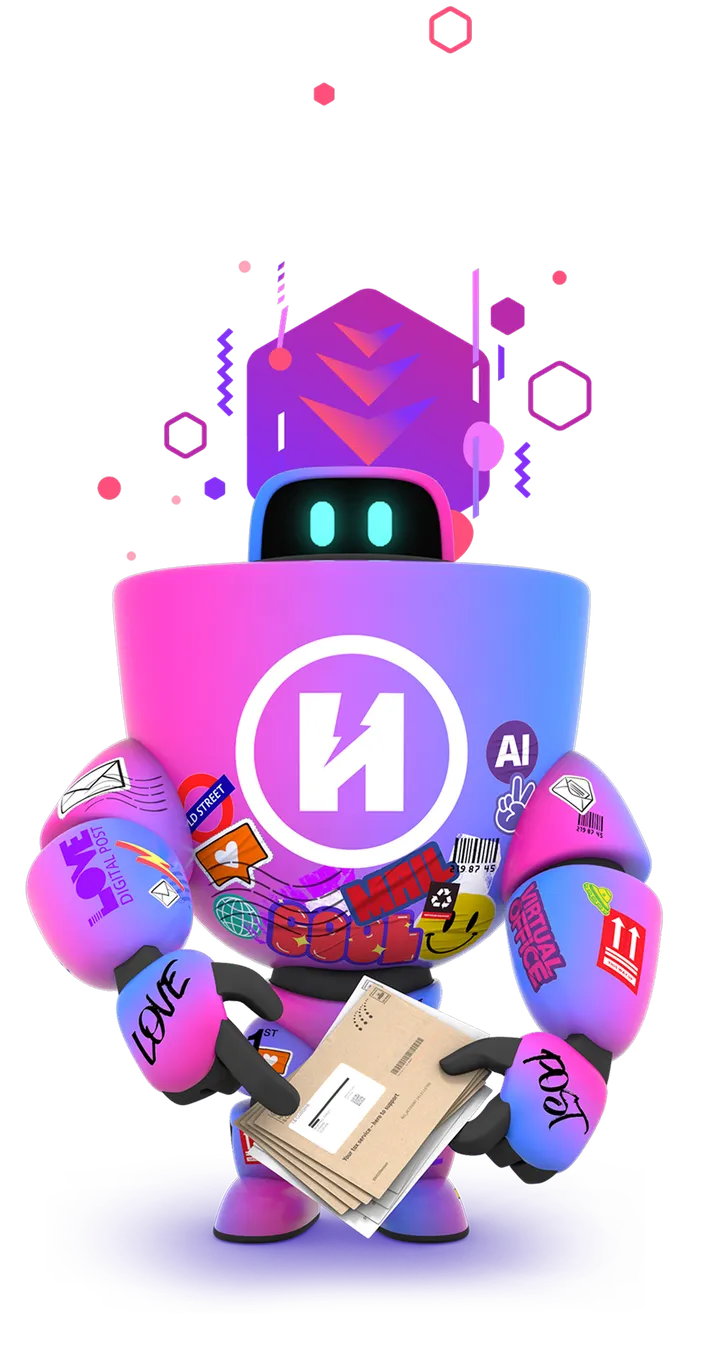 Enterprise robot with thunder sticker